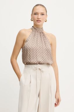 Blúzka Marciano by Guess ELISA hnedá farba, vzorovaná, 5BGH19 7298A