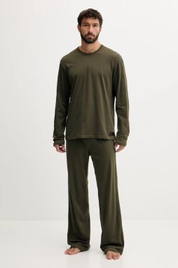 Bavlnené pyžamo Diesel SET-ADRIAN-UTLT šedá farba, jednofarebné, A19505.0PJBB