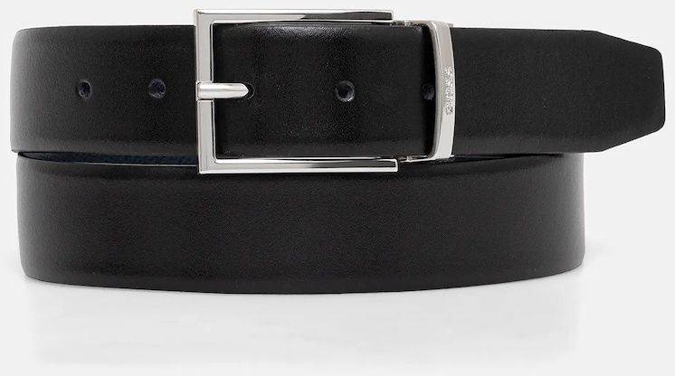 Obojstranný kožený opasok BOSS Otano-S_Sr35_pgr čierna farba, 50537112