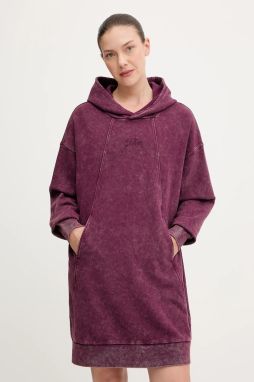 Bavlnené šaty G-Star A line hdd sw fialová farba, mini, oversize, D27165-D969