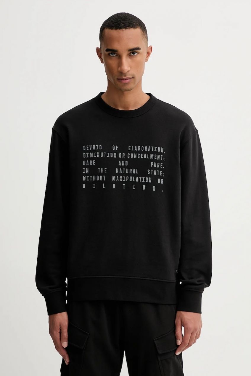 Bavlnená mikina G-Star Text graphic čierna farba, vzorovaná, D27094-E209