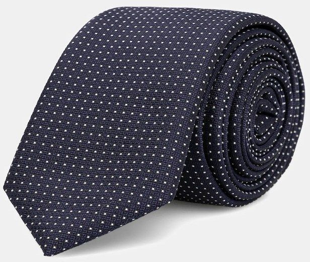 Kravata s prímesou hodvábu HUGO Tie cm 6 tmavomodrá farba, 50551721