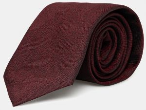 Kravata s prímesou hodvábu BOSS H-TIE CM 7.5 253 bordová farba, 50550504