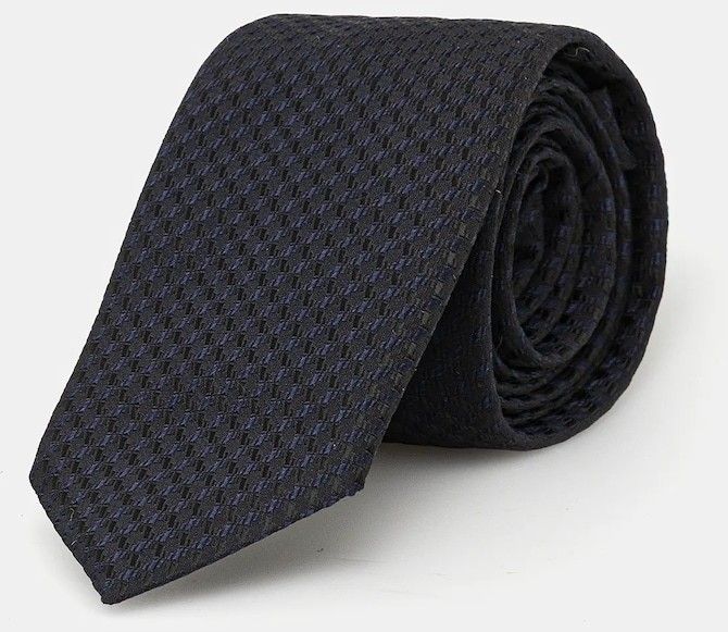 Kravata s prímesou hodvábu HUGO Tie cm 6 tmavomodrá farba, 50551741