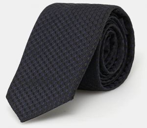 Kravata s prímesou hodvábu HUGO Tie cm 6 tmavomodrá farba, 50551741