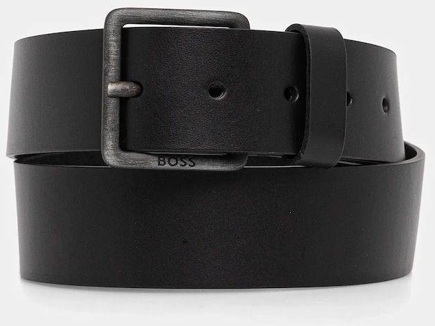 Kožený opasok BOSS Jeeko_Sz40 čierna farba, 50541165