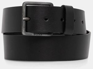 Kožený opasok BOSS Jeeko_Sz40 čierna farba, 50541165