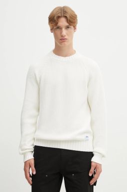 Bavlnený sveter Hugo Blue Sonnee béžová farba, ľahký, 50551398