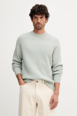 Vlnený sveter BOSS Orange Klacier zelená farba, 50548674