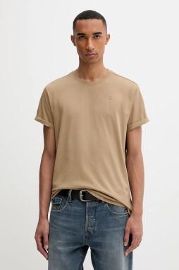 Bavlnené tričko G-Star Lash pánske, zelená farba, jednofarebné, D16396-B353-B444