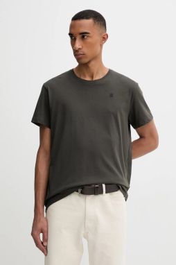 Bavlnené tričko G-Star Base-s pánske, zelená farba, jednofarebné, D16411-336-995