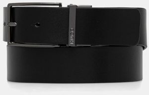 Obojstranný kožený opasok HUGO Giffin-SGm_Gb35_pp čierna farba, 50553976