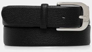 Kožený opasok BOSS Anna Belt 3 cm N. čierna farba, 50541161