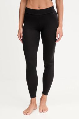 Legíny lounge s prímesou vlny BOSS B.PURE LEGGINGS čierna farba, jednofarebné, 50550092