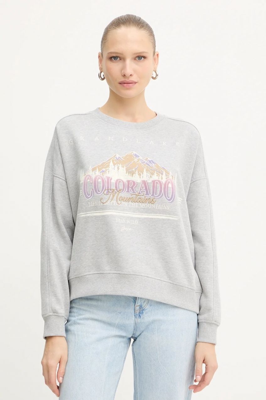 Bavlnená mikina BOSS Orange C_Eland_2 šedá farba, vzorovaná, 50549186