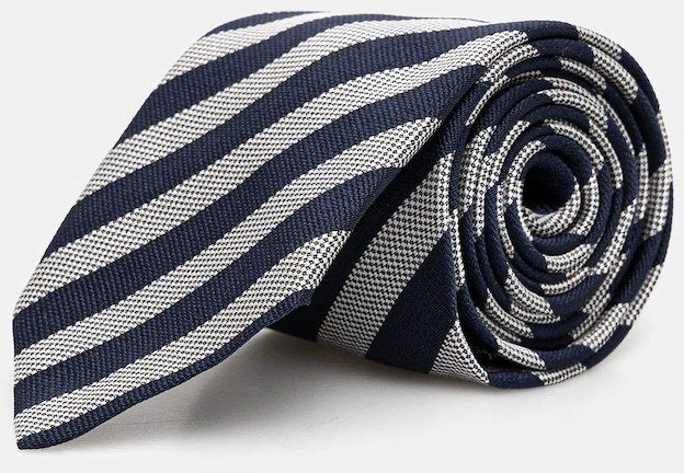 Kravata s prídavkom hodvábu BOSS H-TIE CM 7.5 253 tmavomodrá farba, 50550432