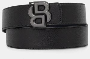 Obojstranný kožený opasok BOSS B_Icon-Gr-St_Sr35 čierna farba, 50529609