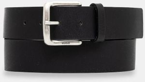 Kožený opasok HUGO Geffrey_Sz40 čierna farba, 50553774