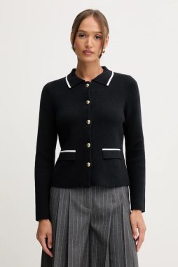 Bavlnený kardigán Barbour COLLEEN tmavomodrá farba, LKN1668