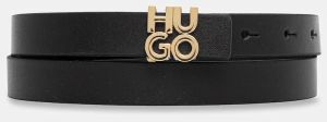 Kožený opasok HUGO HU-GO_Sta-AG_Sz20 čierna farba, 50554084