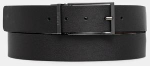 Obojstranný kožený opasok HUGO Gruffy_Or35 čierna farba, 50548365