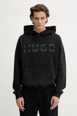 Mikina Hugo Blue Nenzyod čierna farba, s potlačou, 50546532
