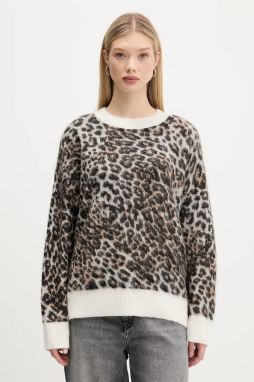 Vlnený sveter HUGO Seratu béžová farba, 50548255