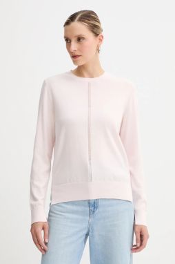 Sveter s prímesou vlny BOSS Orange C_Finguine ružová farba, ľahký, 50548927