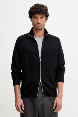 Kardigan s prímesou vlny BOSS H-Idino čierna farba, 50543150