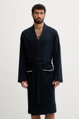 Bavlnený župan BOSS Robe BM tmavomodrá farba, 50545943