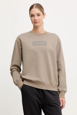 Mikina Napapijri B-Box zelená farba, s potlačou, NP0A4HYRN1T1