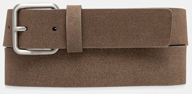 Semišový opasok BOSS Jybb-Sd_Sz35 béžová farba, 50553301