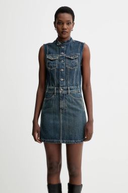 Rifľové šaty G-Star Moto Slim modrá farba, mini, priliehavé, D27698-D577