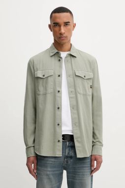 Bavlnená košeľa G-Star Marine Slim zelená farba, slim, s klasickým golierom, D24963-D454-B565