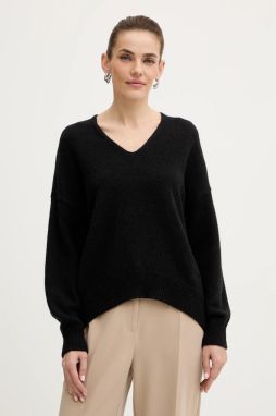 Sveter s prímesou vlny BOSS Orange C Fondyssa čierna farba, 50550464