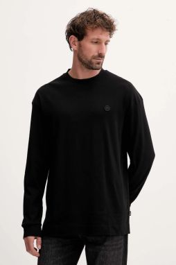 Bavlnené tričko s dlhým rukávom BOSS C-Tubby 116 čierna farba, jednofarebná, 50557846