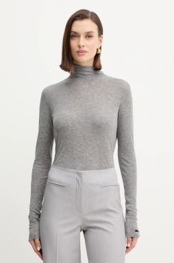 Sveter s prímesou vlny Elisabetta Franchi šedá farba, ľahký, MD61B56E2