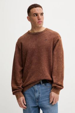Mikina G-Star Washed hnedá farba, jednofarebná, D27082-D575