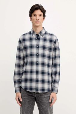 Bavlnená košeľa BOSS Orange Rickert_M šedá farba, regular, s golierom button-down, 50549430