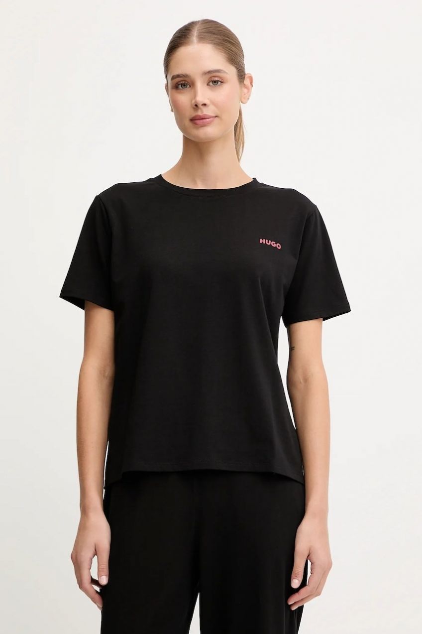 Tričko HUGO HUGO ID T-SHIRT dámske, čierna farba, 50555634