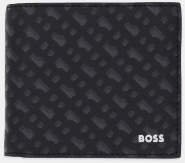 Kožená peňaženka BOSS Zair_MN_4cc Coin čierna farba, 50552830