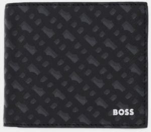 Kožená peňaženka BOSS Zair_MN_4cc Coin čierna farba, 50552830