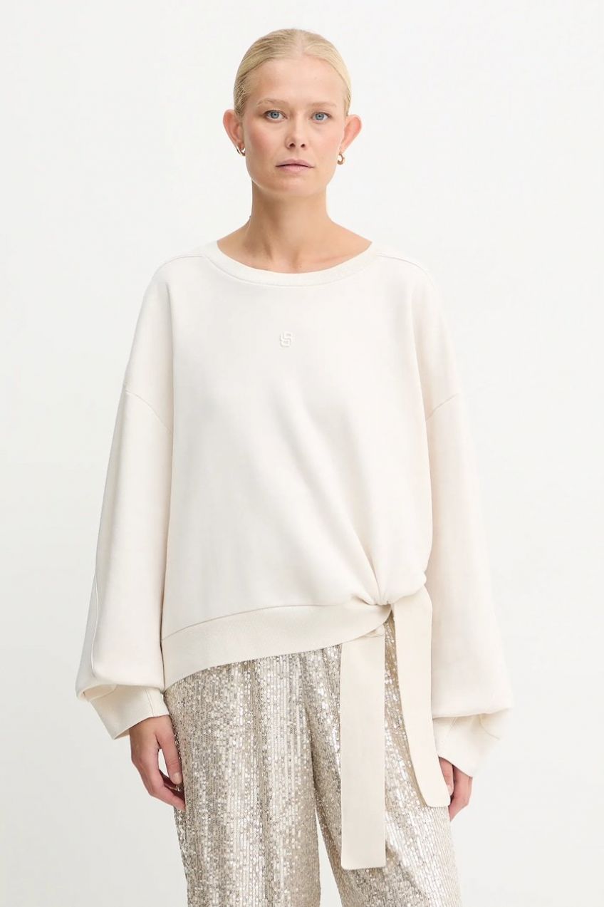 Mikina BOSS Essega béžová farba, jednofarebná, 50550338