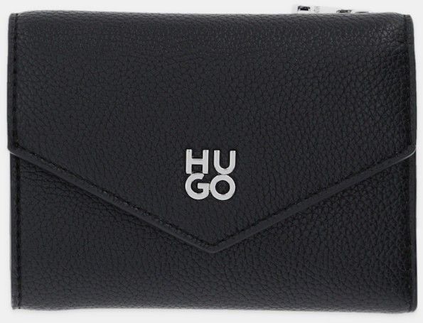 Peňaženka HUGO Chris 2.0 FlapWallet dámska, čierna farba, 50547914