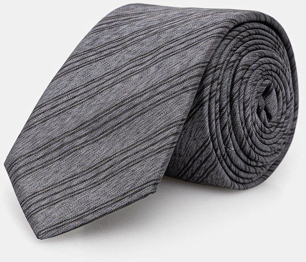 Hodvábna kravata HUGO Tie cm 6 šedá farba, 50551720