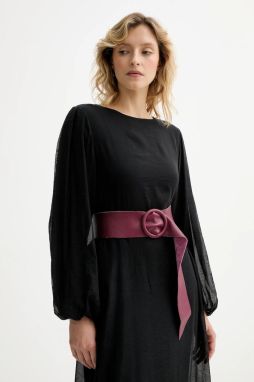 Kožený opasok Answear.LAB bordová farba