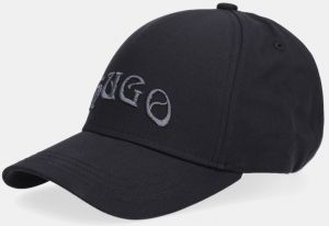 Bavlnená šiltovka HUGO Jude-GL čierna farba, 50550608