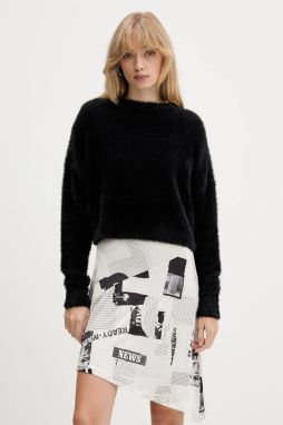 Šaty a sveter Desigual ORIANA béžová farba, mini, áčkový strih, 25WWVK42