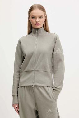 Mikina adidas All Szn Winterized zelená farba, jednofarebná, JW7435