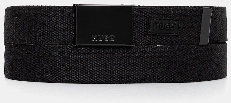 Opasok HUGO Garrat_Patch_Os35 čierna farba, 50554002